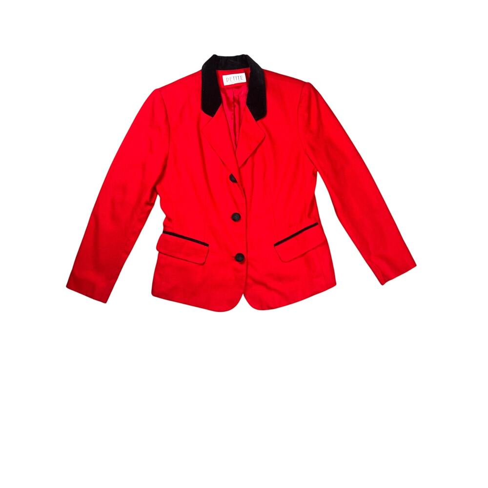 Women's Workwear - Petite Sophisticate | Vintage 80’s/90’s Red & Black Blazer